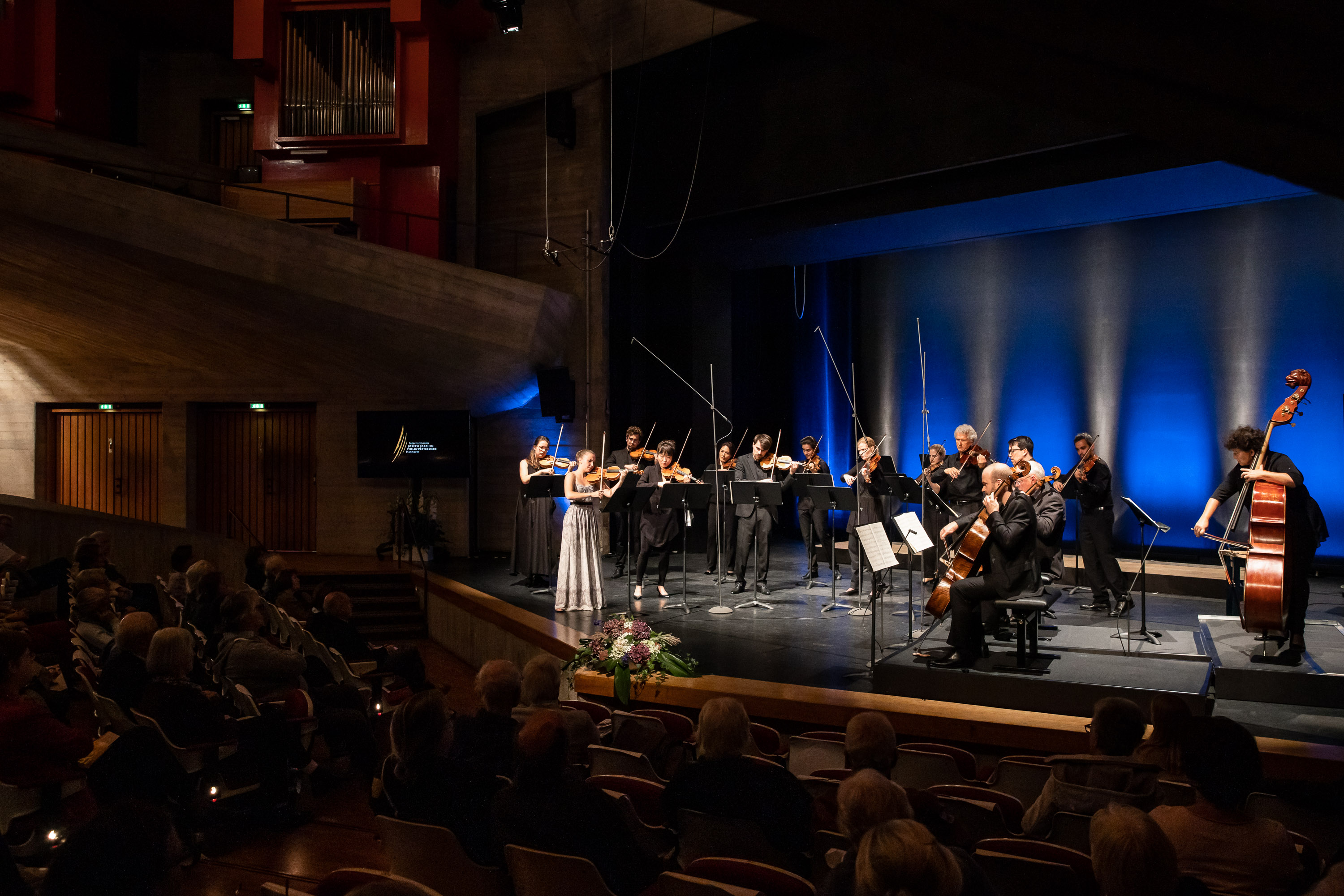 Konzertimpression des Joseph Joachim Violinwettbewerbs 2021 im Richard Jakoby Saal der Hochschule für Musik, Theater und Medien Hannover