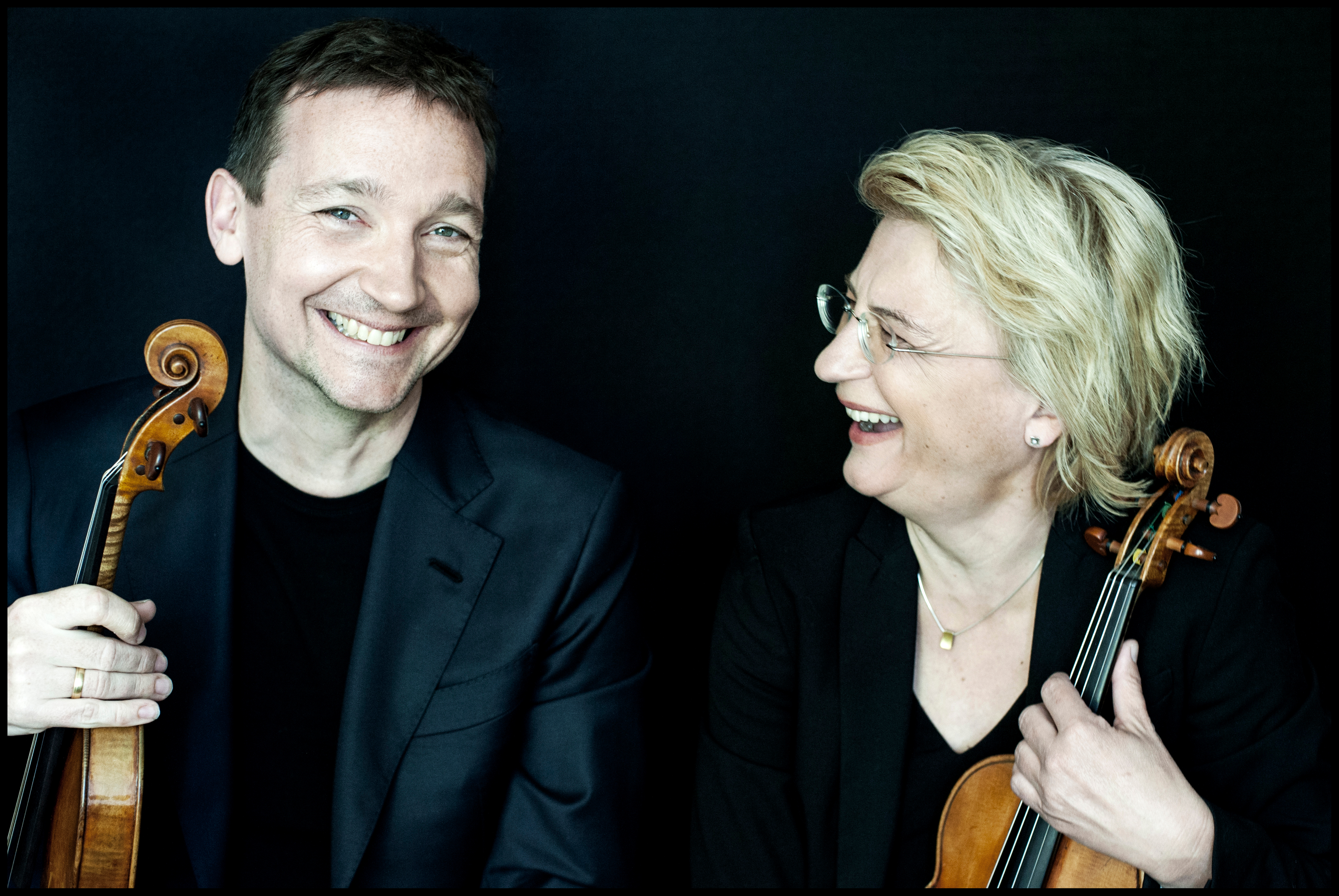 Die künstlerische Leitung des Internationalen Joseph Joachim Violinwettbewerbs Hannover: Oliver Wille und Antje Weithaas.